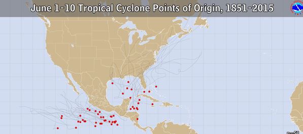 Storm Locations early in the season